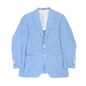 Isaia Blue Wool/Silk Jacket Size 56