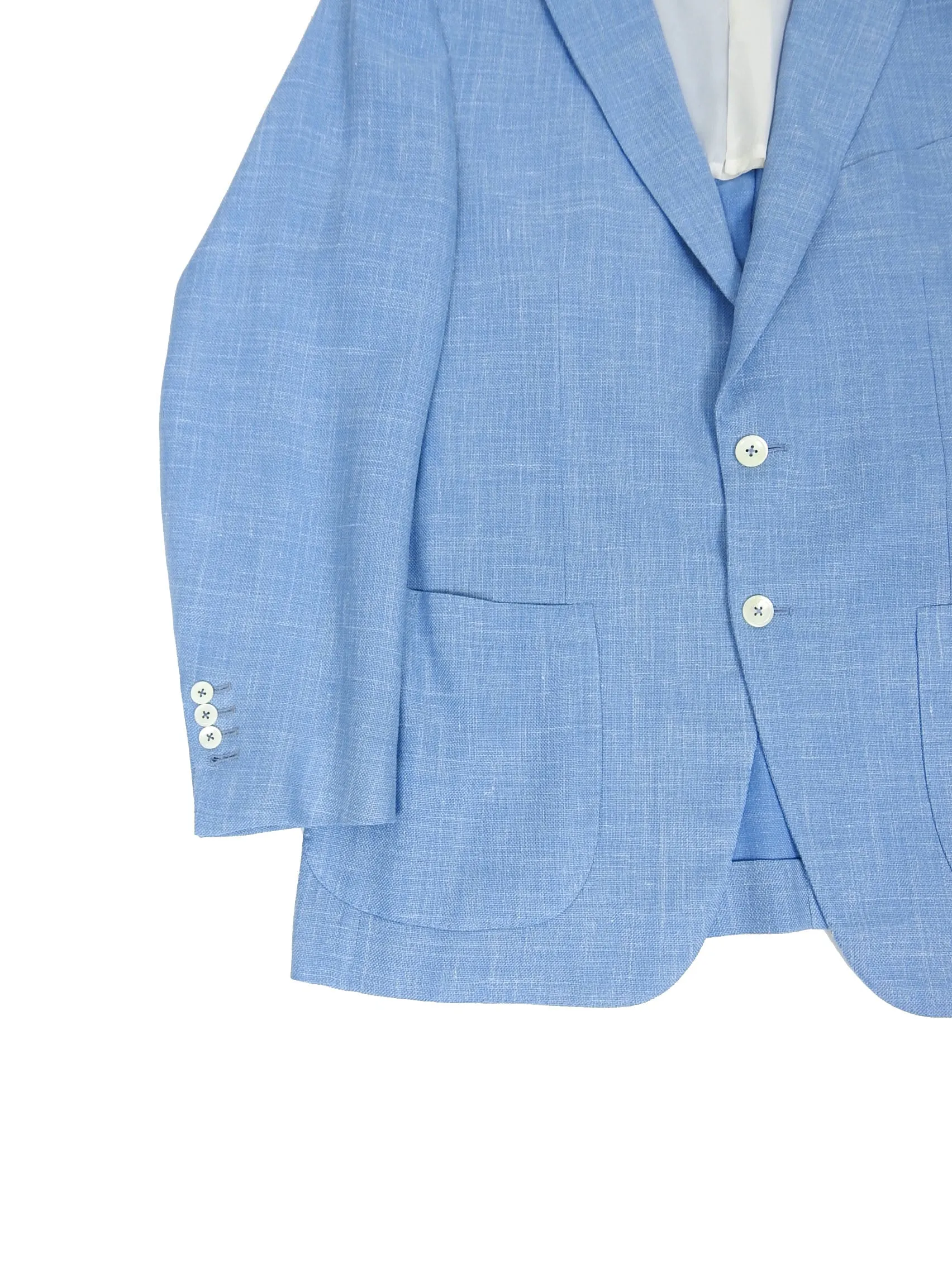 Isaia Blue Wool/Silk Jacket Size 56