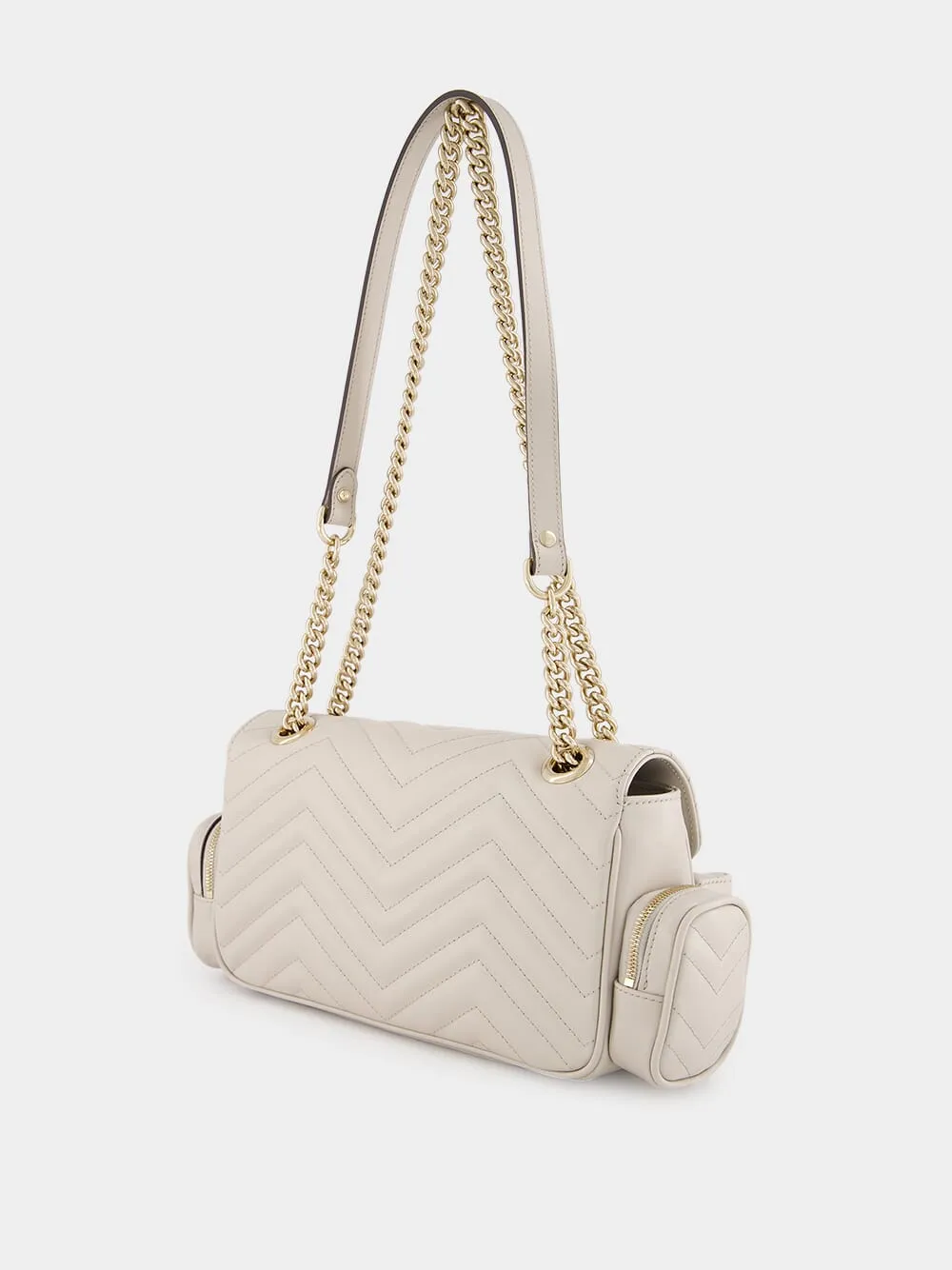 Ivory GG Marmont Small Multi-Pocket Bag