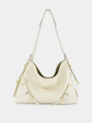 Ivory Medium Voyou Leather Bag