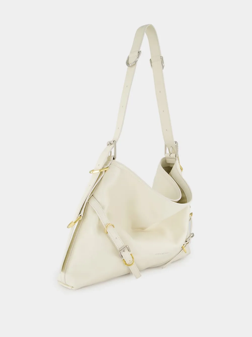 Ivory Medium Voyou Leather Bag