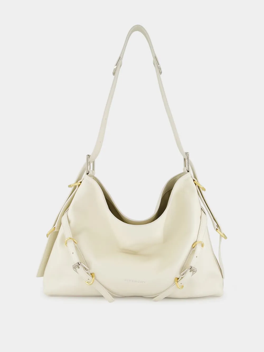 Ivory Medium Voyou Leather Bag
