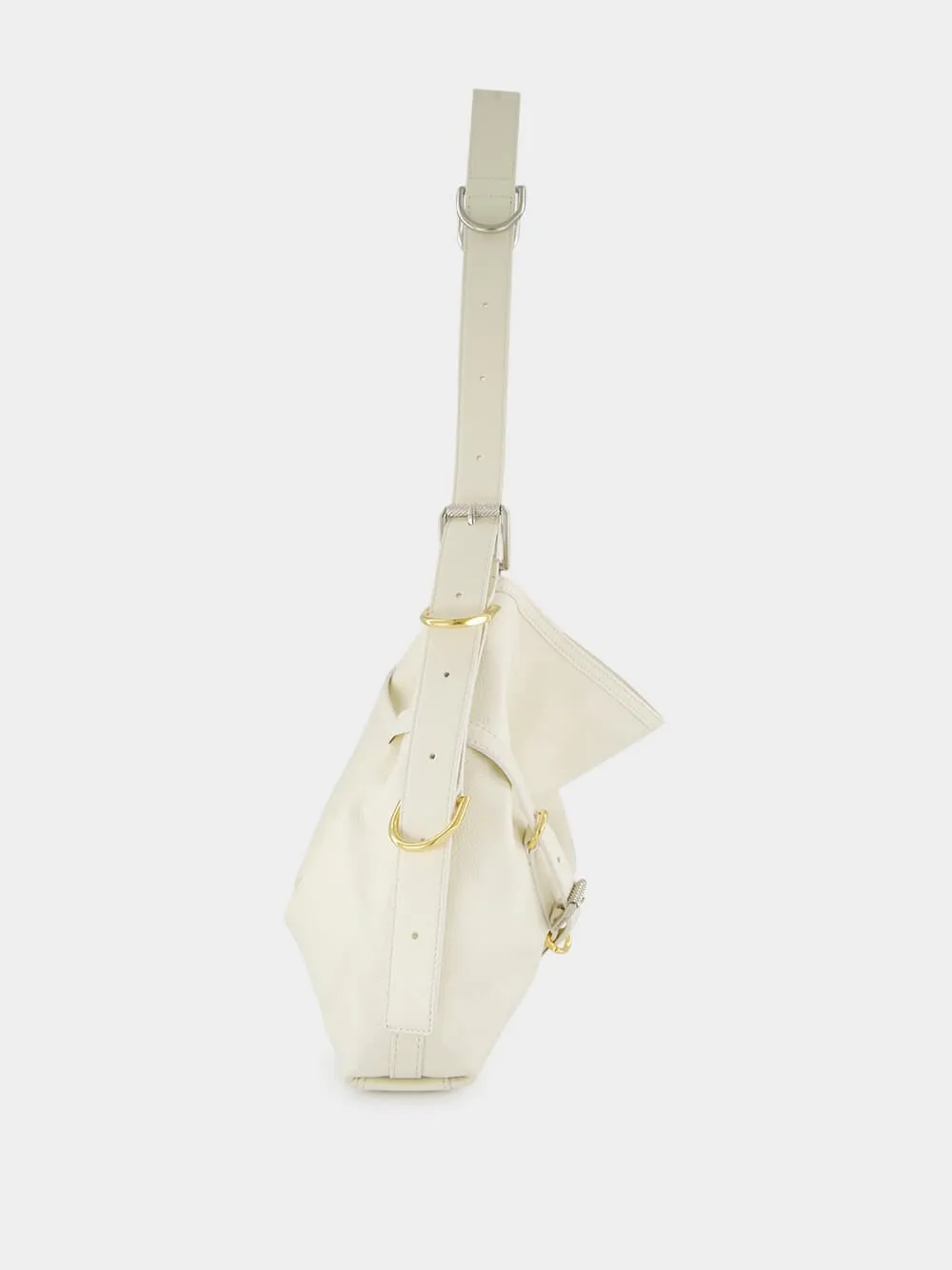 Ivory Medium Voyou Leather Bag