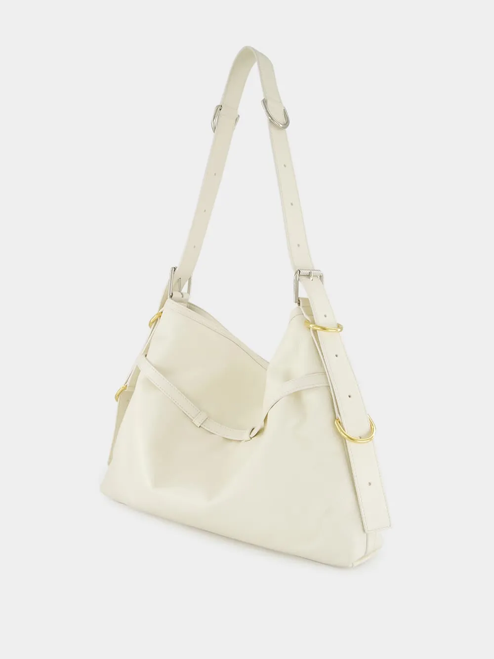 Ivory Medium Voyou Leather Bag