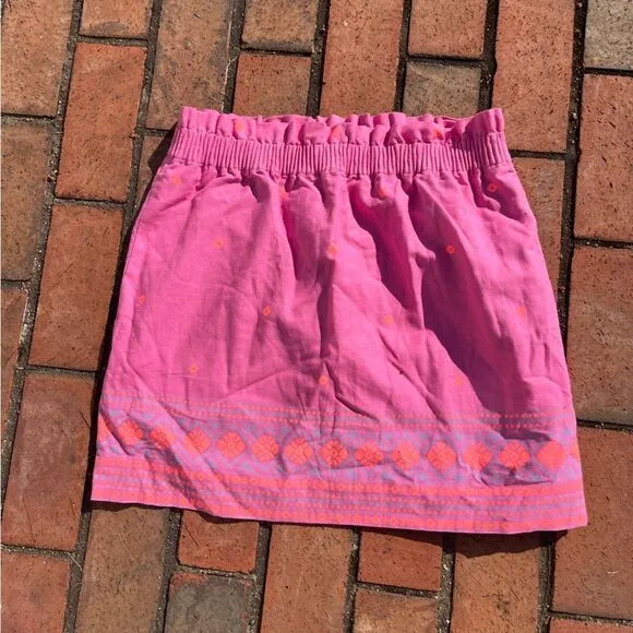 J Crew Neon Cotton Linen Skirt NWT