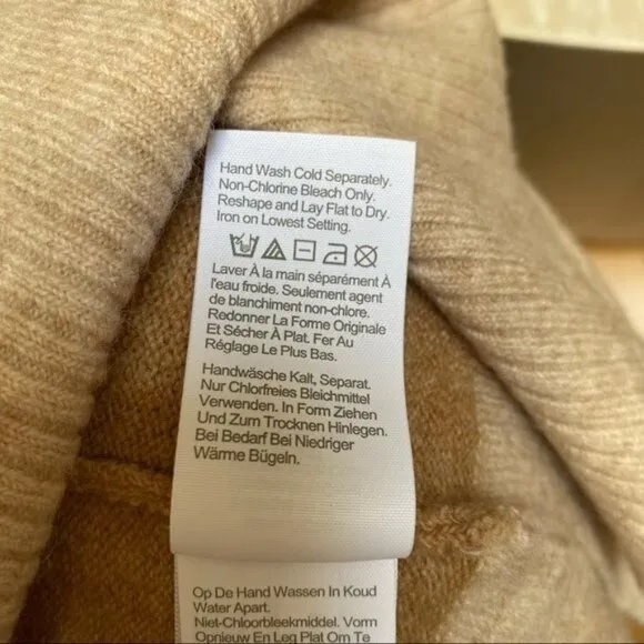 J. Crew Striped Turtleneck Sweater Supersoft Yarn Heather Linen Camel NWT