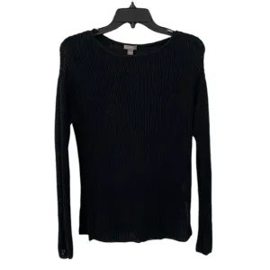 J. JILL | Women’s Black Linen Blend Knitted Round Neck Sweater Size S