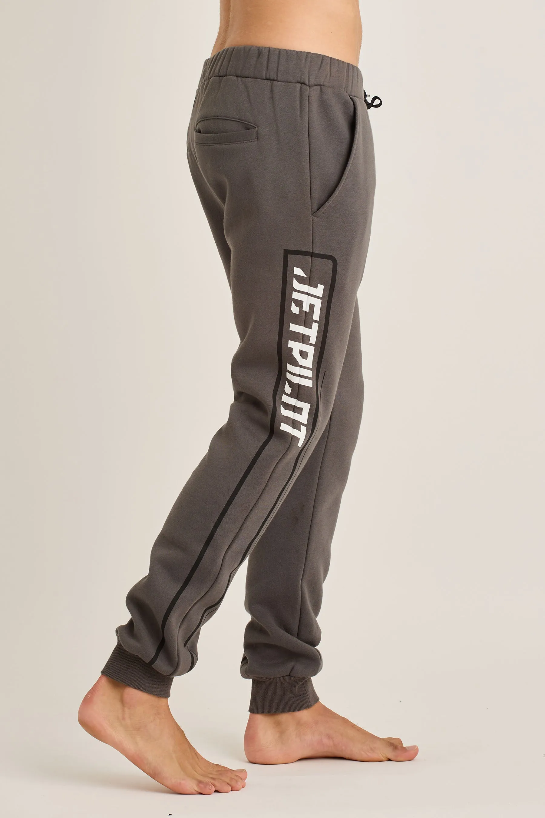 Jetpilot Elevate Mens Cuffed Trackpants - Charcoal
