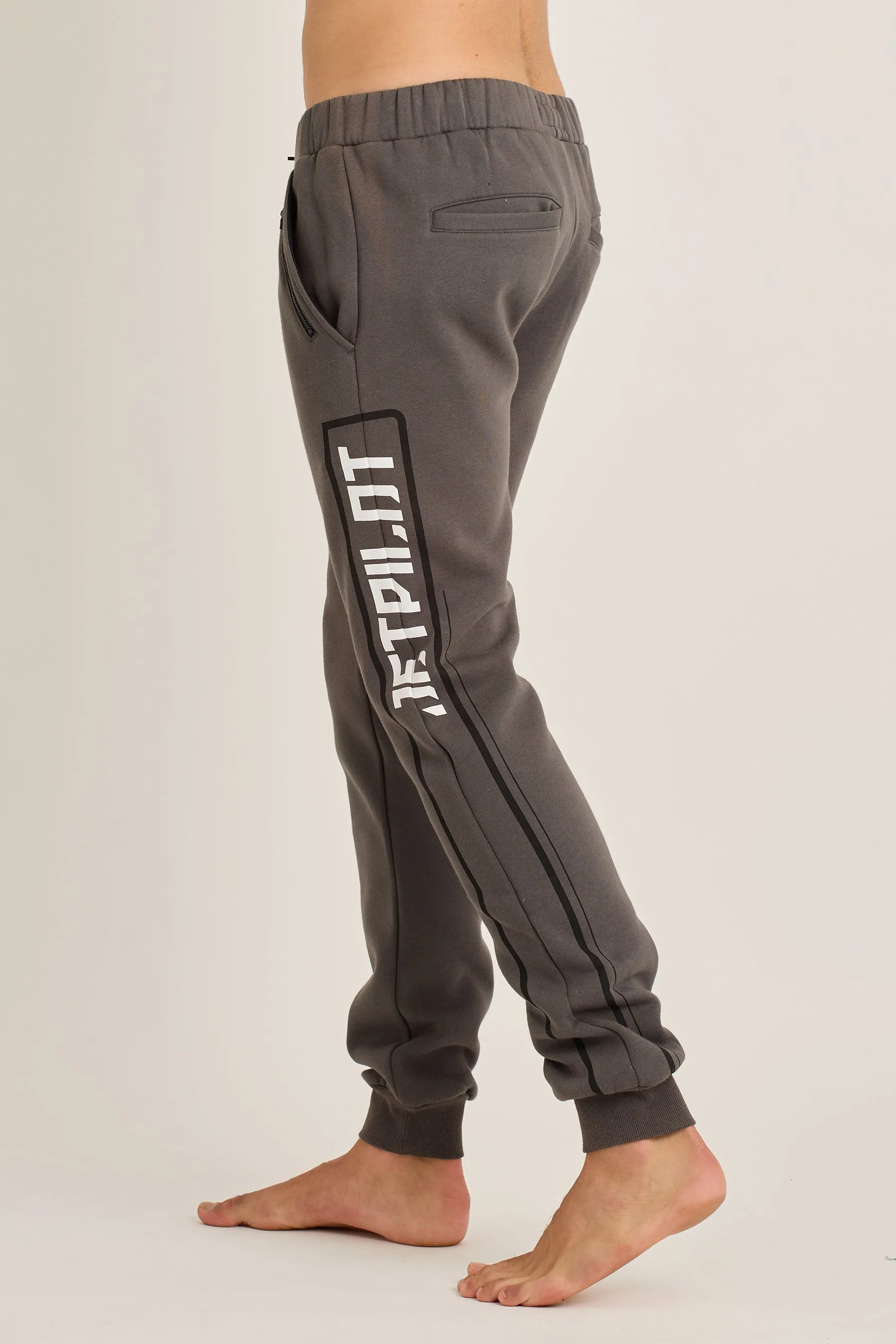 Jetpilot Elevate Mens Cuffed Trackpants - Charcoal