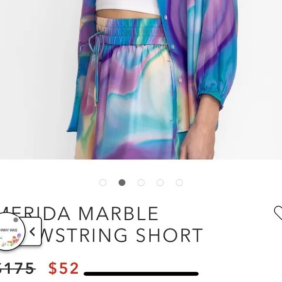 Johnny Was Merida marble silk shirt size medium. Fully lined with silk. Pockets