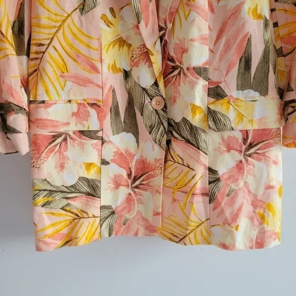 Joie Floral Linen Blazer