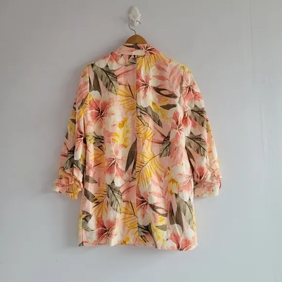 Joie Floral Linen Blazer