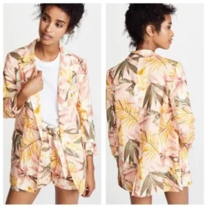 Joie Floral Linen Blazer