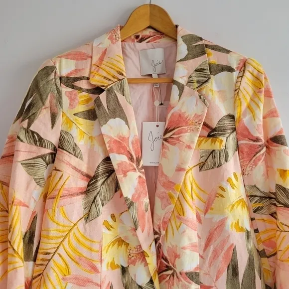 Joie Floral Linen Blazer