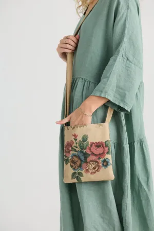 Kestrel Crossbody shoulder bag.  Rose Bouquet