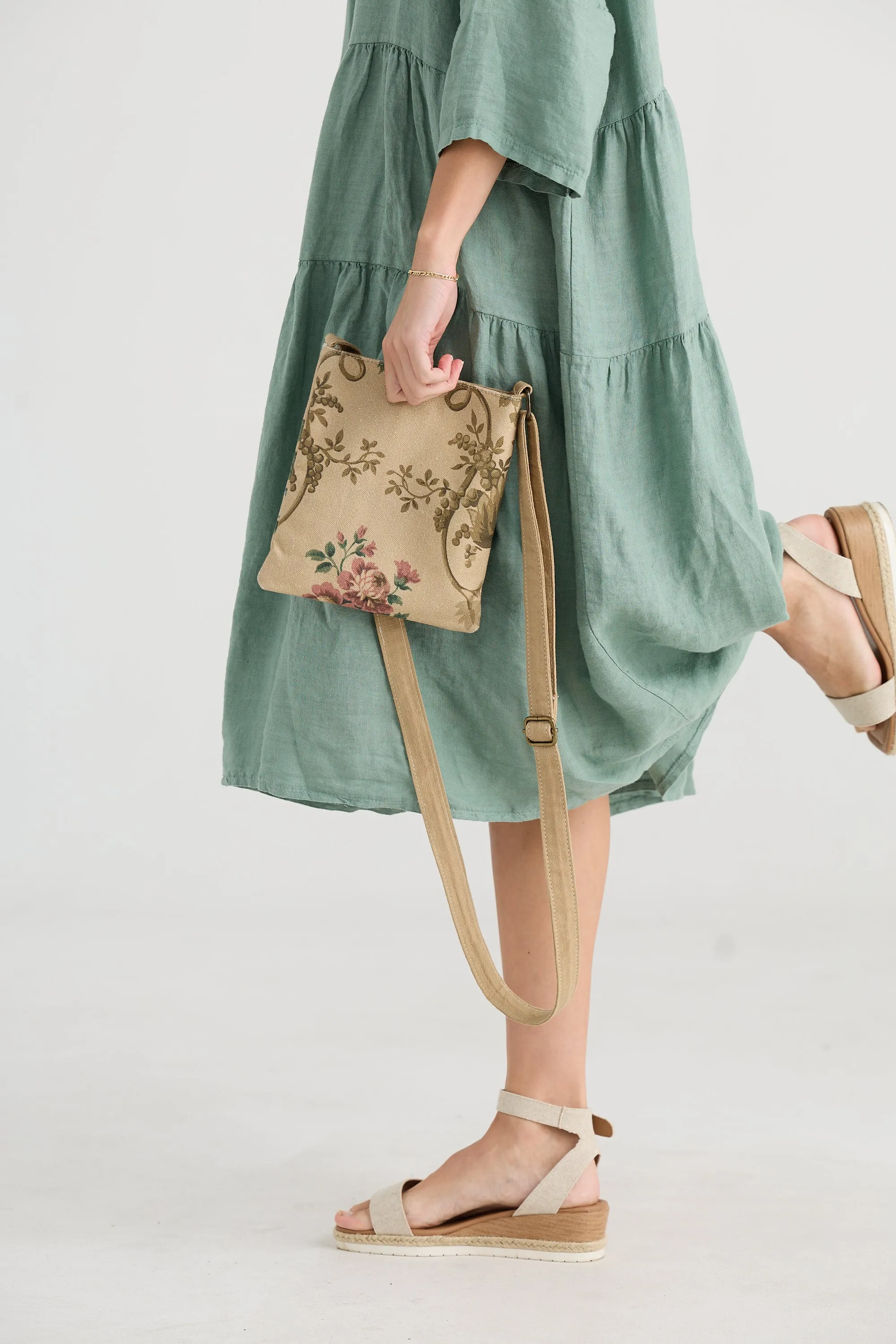 Kestrel Crossbody shoulder bag.  Rose Bouquet