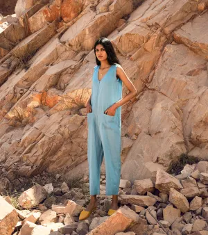 KharaKapas I Ice Blue Jumpsuit  I  32 Days Of Summer