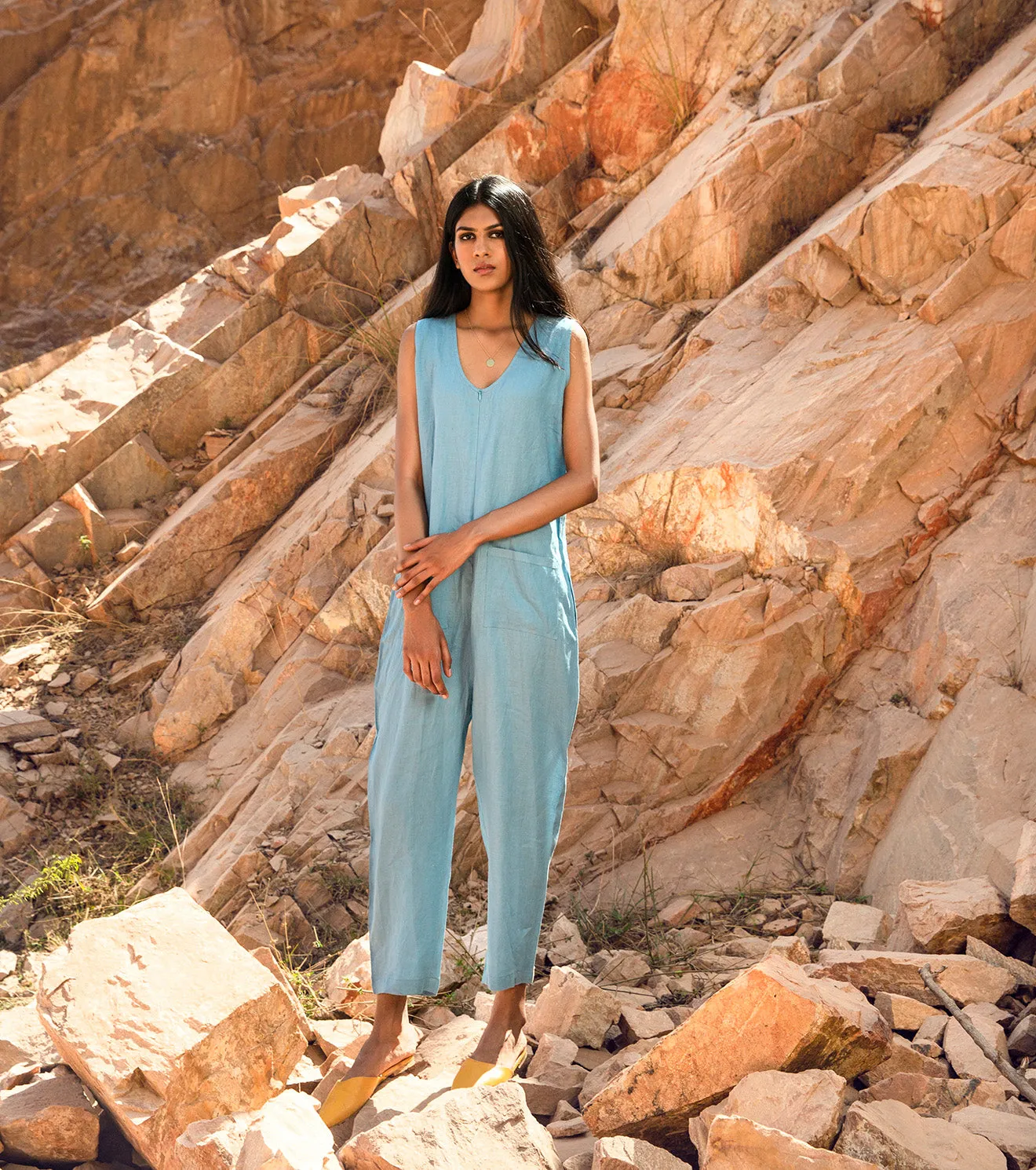 KharaKapas I Ice Blue Jumpsuit  I  32 Days Of Summer