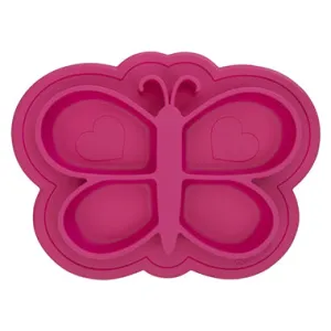 Kushies Siliplate - Candy Pink Butterfly