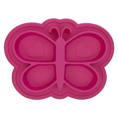 Kushies Siliplate - Candy Pink Butterfly