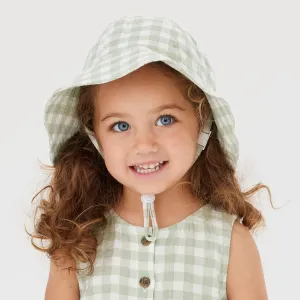 Kynd Baby - Broad Brim Hat - Sage Gingham
