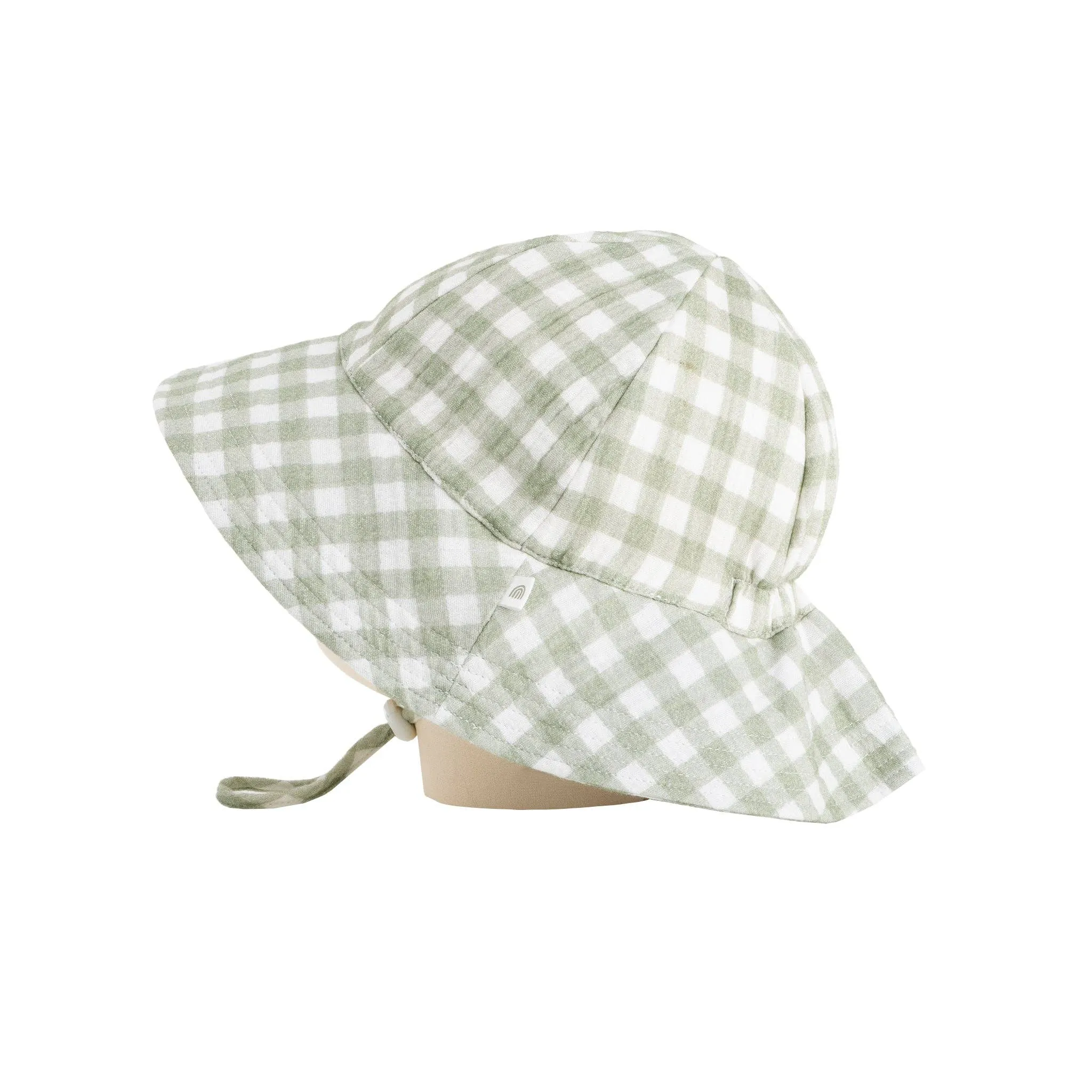 Kynd Baby - Broad Brim Hat - Sage Gingham