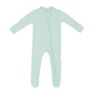 Kyte Baby Ribbed Zippered Footie - Sage