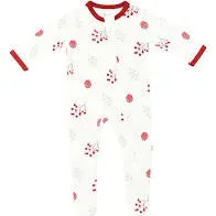 Kyte Zippered Footie- Holly Berry 0-3M