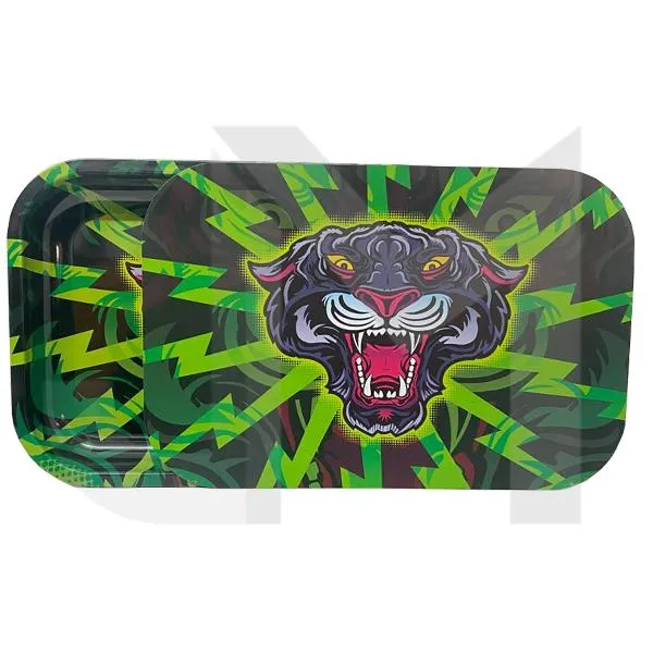 Large Mixed Design Magnetic Metal Rolling Trays with Lid