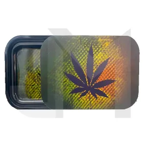 Large Mixed Design Magnetic Metal Rolling Trays with Lid