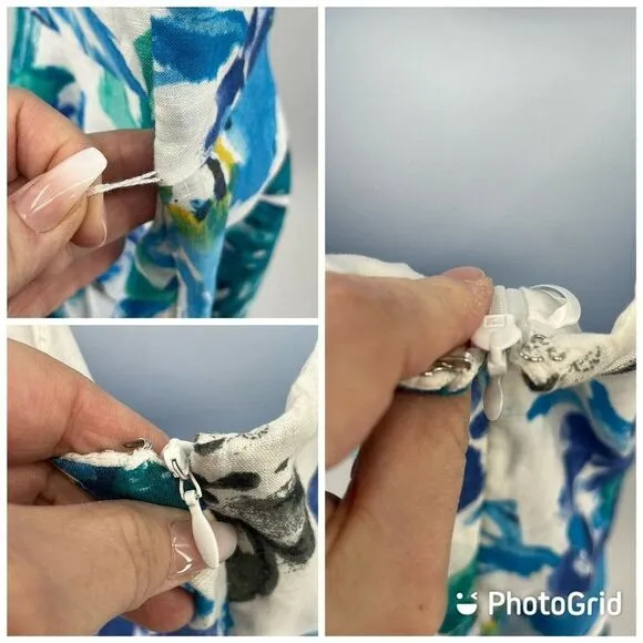Lauren Ralph Lauren 100% Linen Dress Floral Cotton Lining