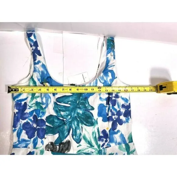 Lauren Ralph Lauren 100% Linen Dress Floral Cotton Lining