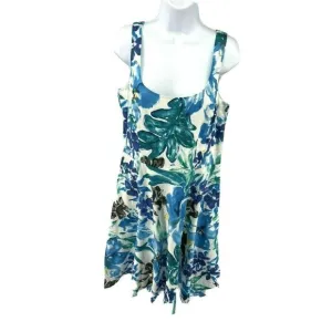 Lauren Ralph Lauren 100% Linen Dress Floral Cotton Lining