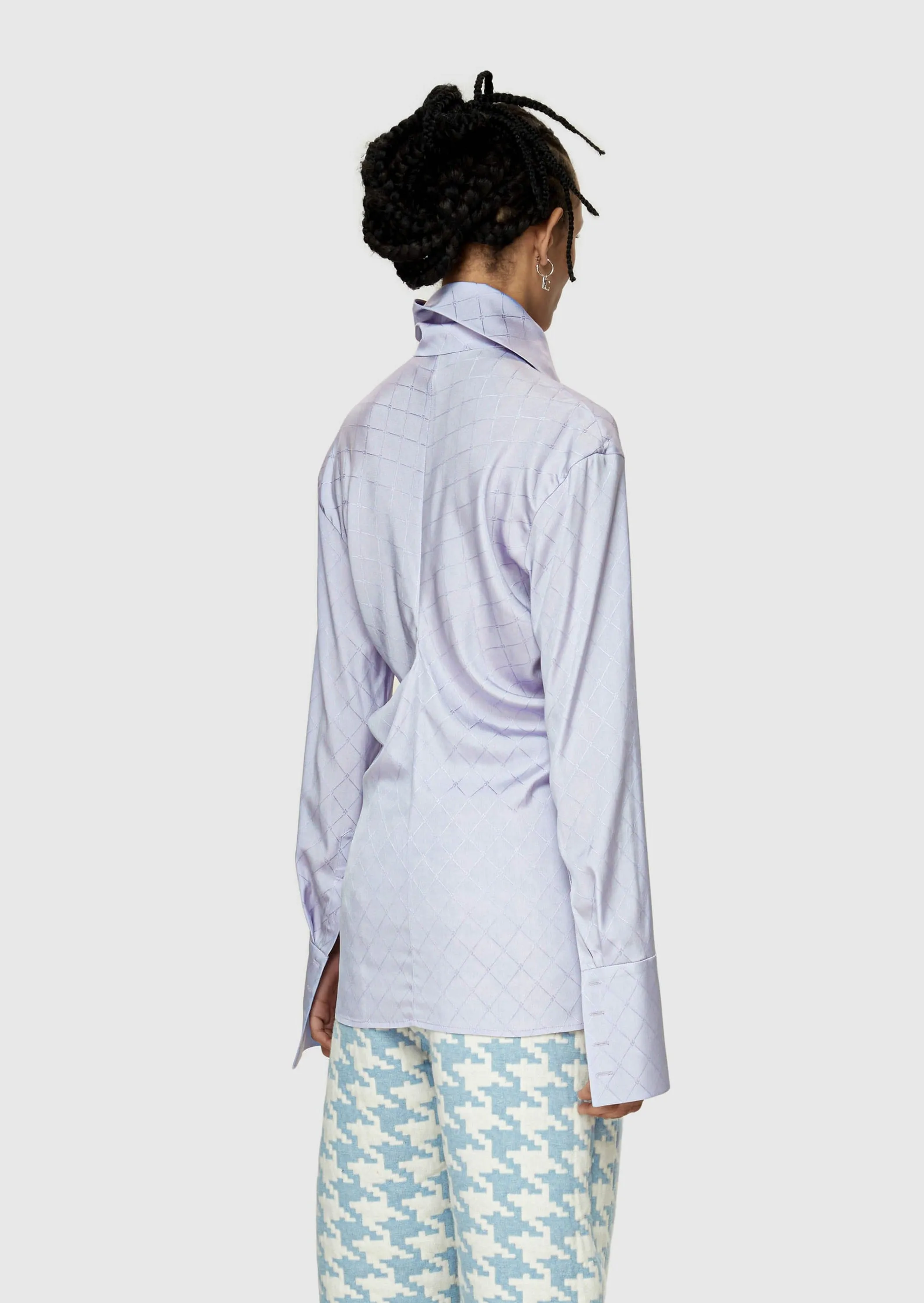Lavender Fold Collar Shirt