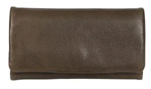 leather full flap wallet (6330)