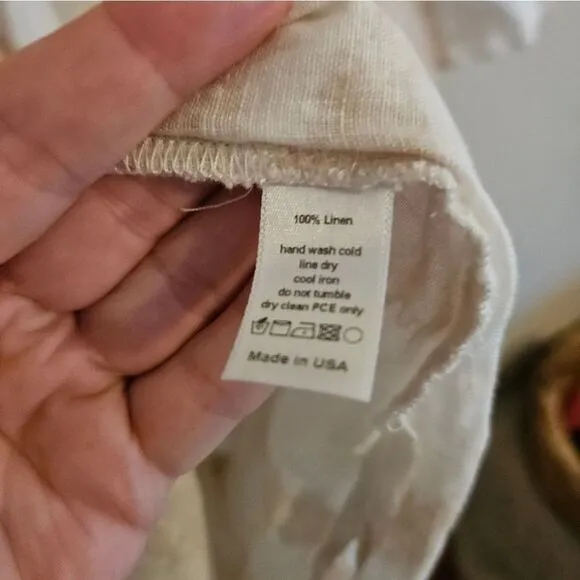 LeSwim Thalia 100% Linen Coverup Dress, sz M