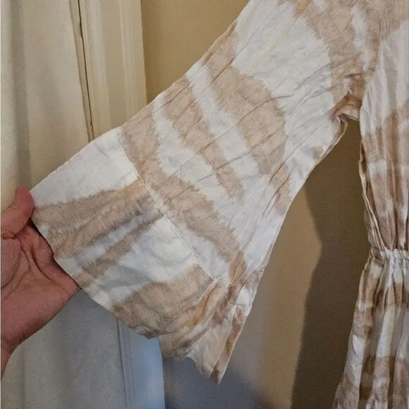 LeSwim Thalia 100% Linen Coverup Dress, sz M