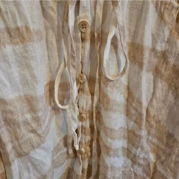 LeSwim Thalia 100% Linen Coverup Dress, sz M