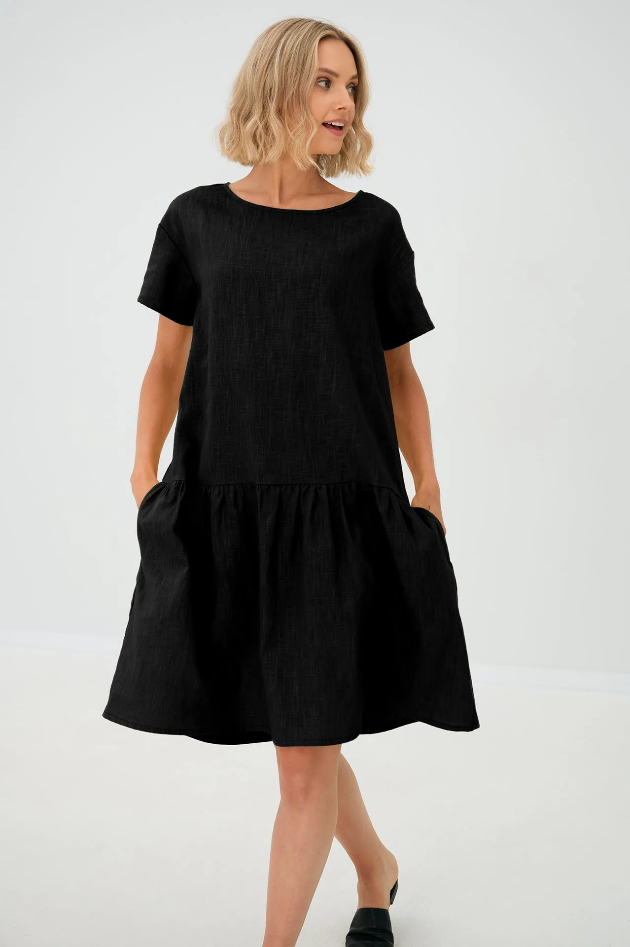 Linen dress BLOSSOM, Rose, M