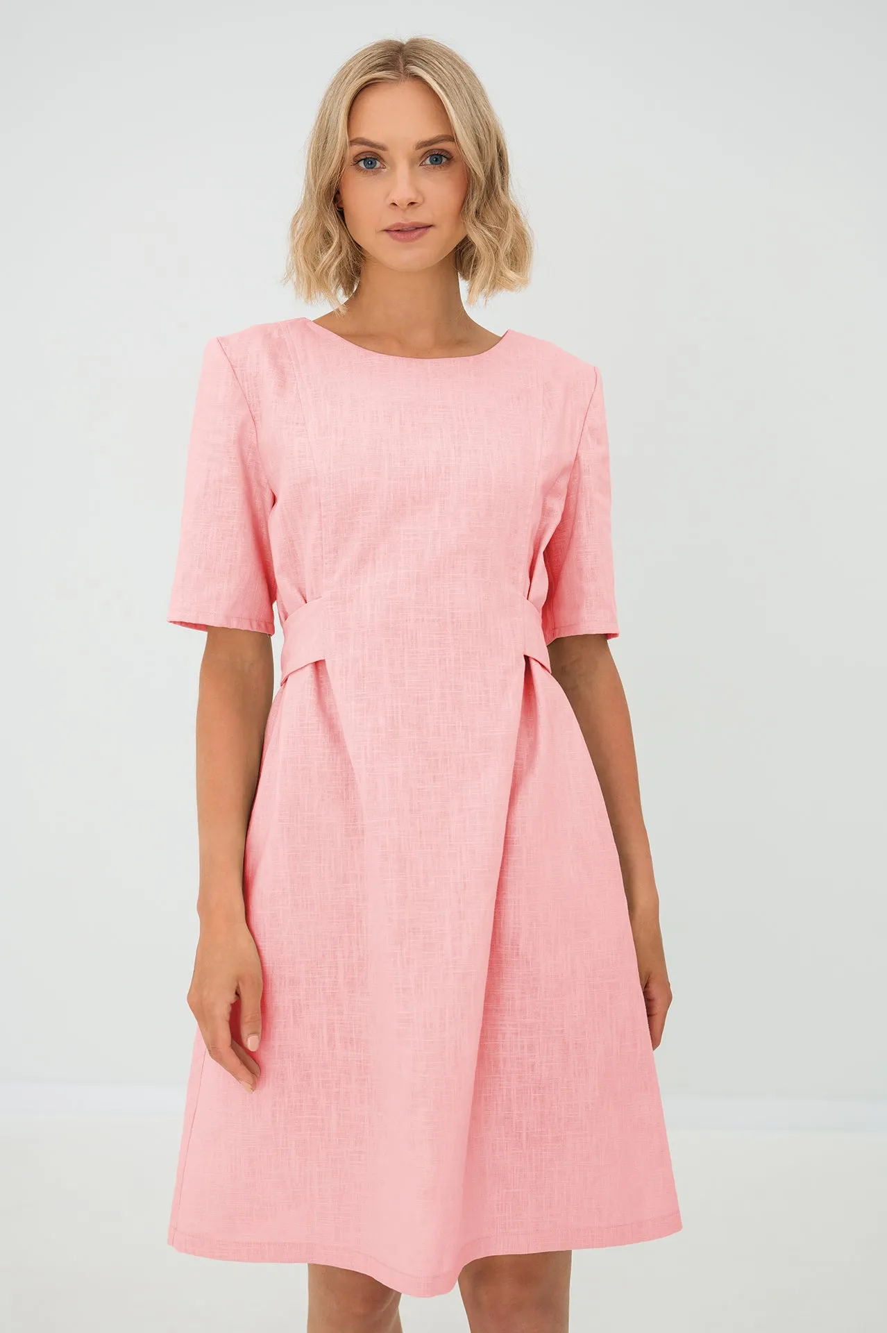Linen dress LOLITA, Rose, XL