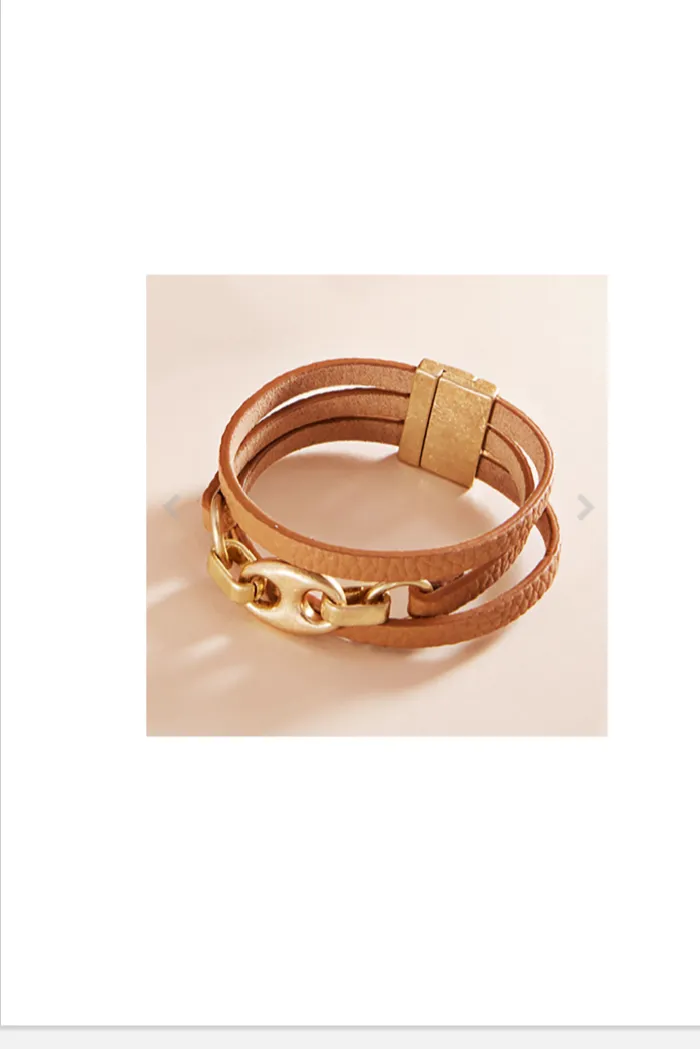 Link Leather Bracelet