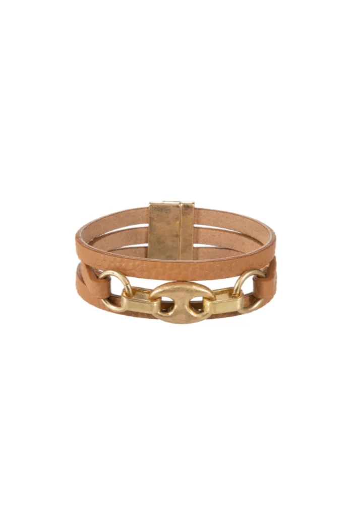 Link Leather Bracelet