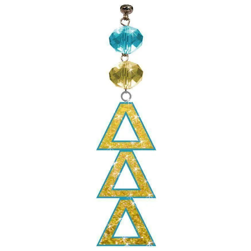 Logo Bling - Delta Delta Delta -  (Set of 3) MAGNETIC ORNAMENT