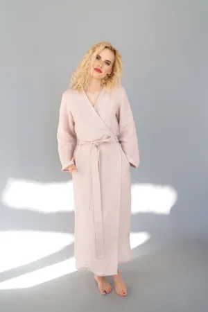 Long linen robe