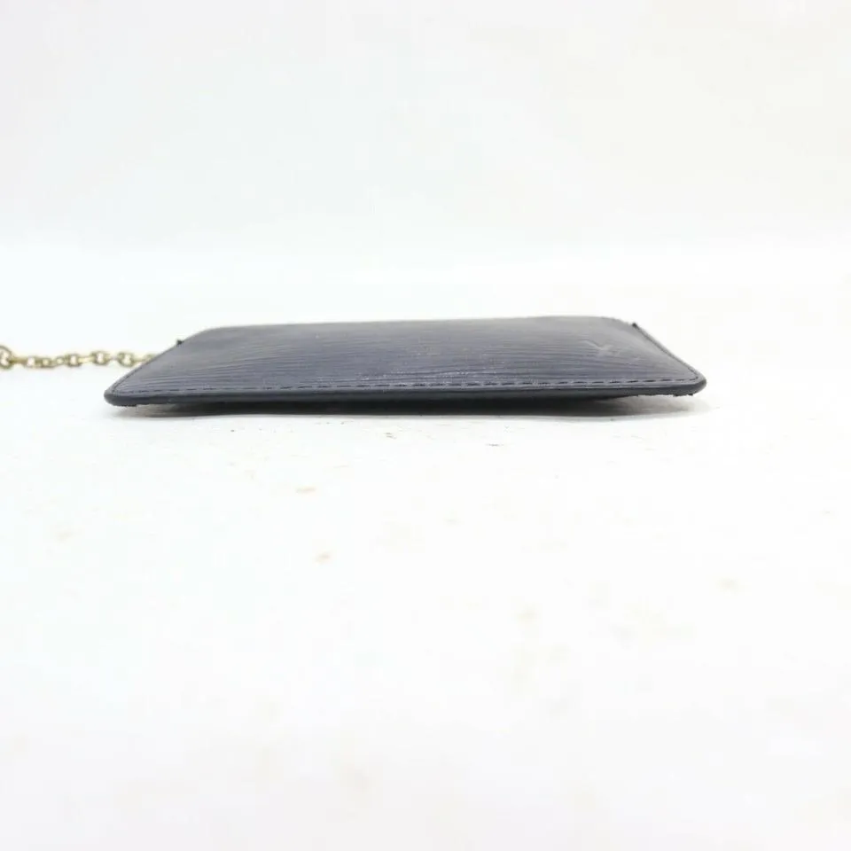 Louis Vuitton Black Epi Leather Noir Pochette Cles Key Pouch Coin Purse 860551