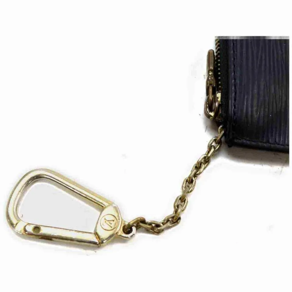 Louis Vuitton Black Epi Leather Noir Pochette Cles Key Pouch Coin Purse 860551