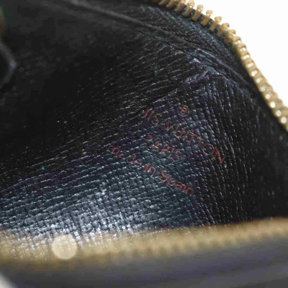 Louis Vuitton Black Epi Leather Noir Pochette Cles Key Pouch Coin Purse 860551