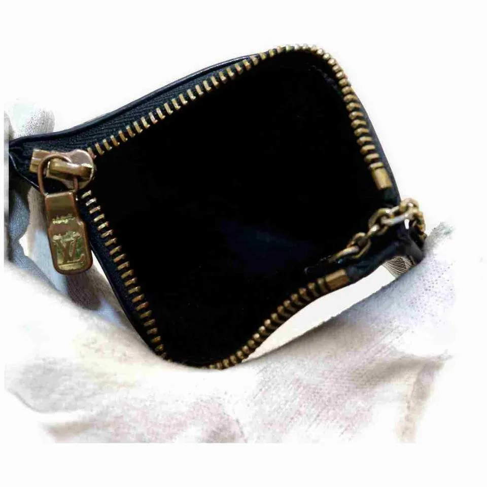 Louis Vuitton Black Epi Leather Noir Pochette Cles Key Pouch Coin Purse 860551