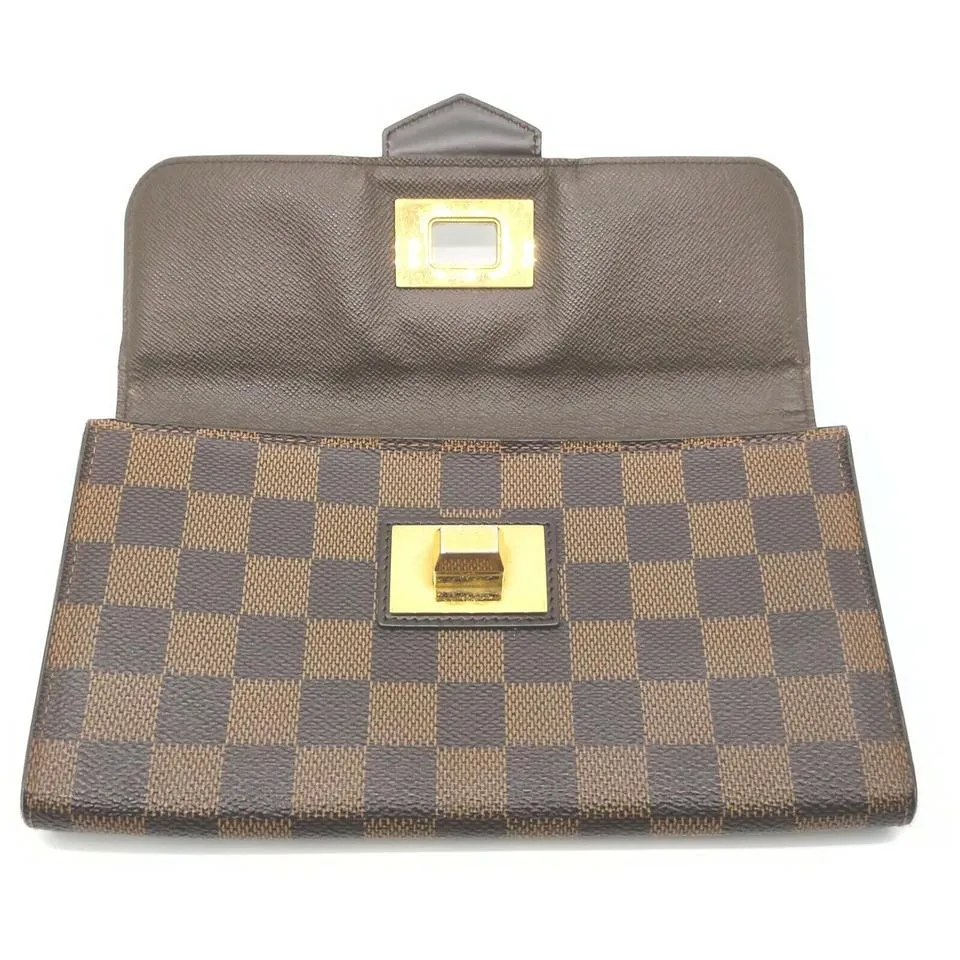 Louis Vuitton Damir Ebene Portefeuille Roseberry Wallet Long Flap 862350