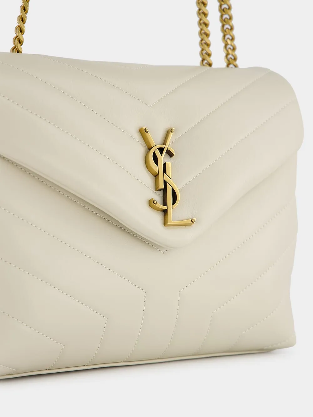 Loulou Vintage White Small Shoulder Bag